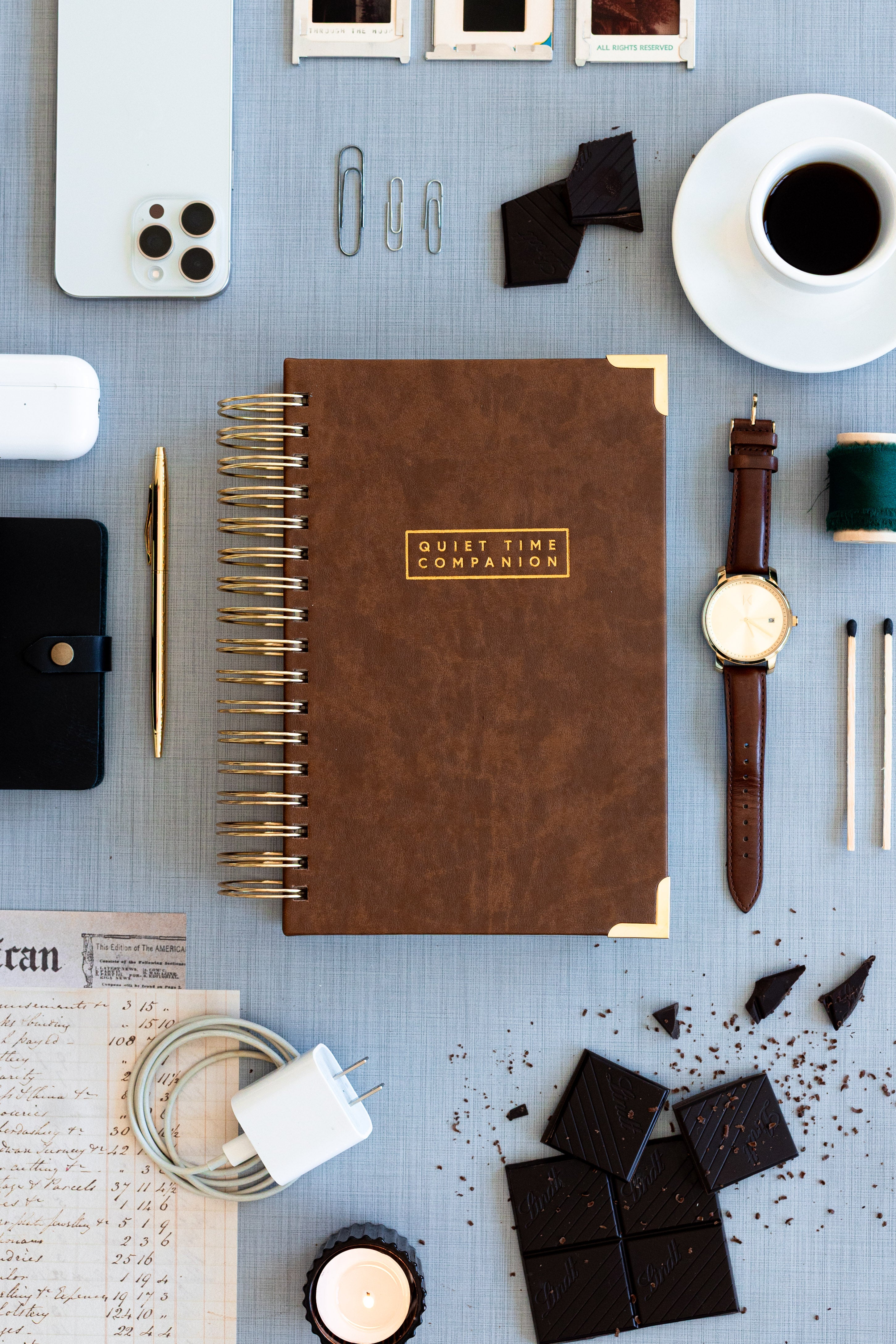 Chocolate Leather Quiet Time Companion